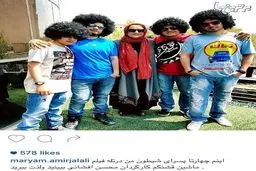 عکسی جالب از پشت صحنه فیلم ماشین قشنگم