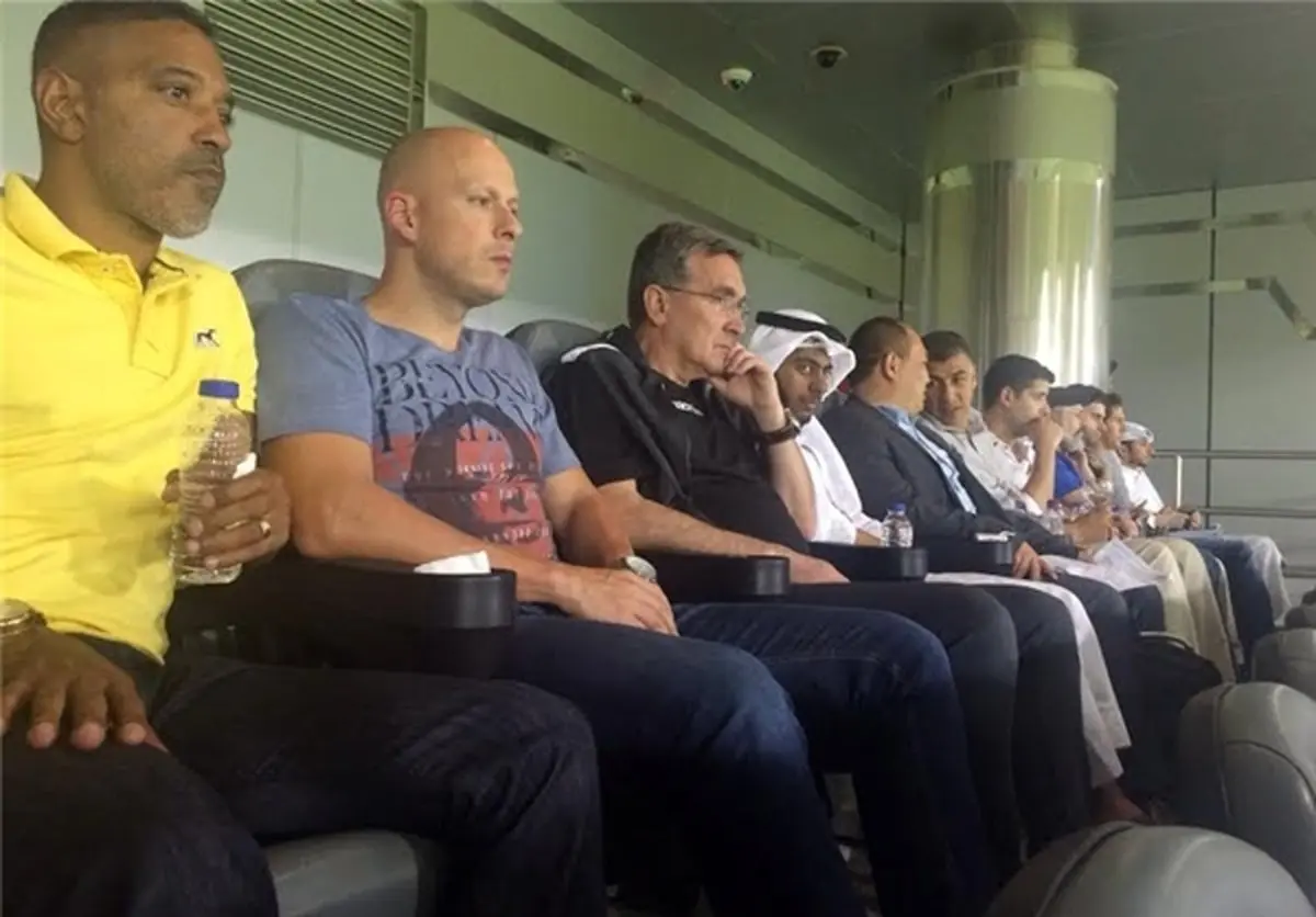 برانکو تماشاگر ویژه بازی فولاد/عکس