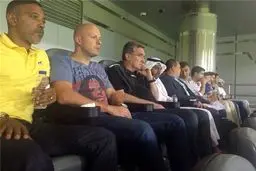 برانکو تماشاگر ویژه بازی فولاد/عکس