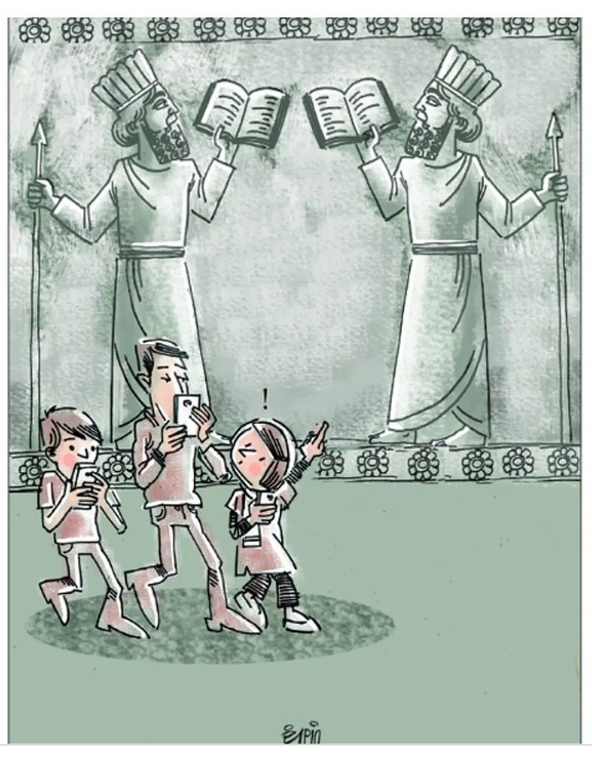 بچه‌های معتاد ما!/کاریکاتور