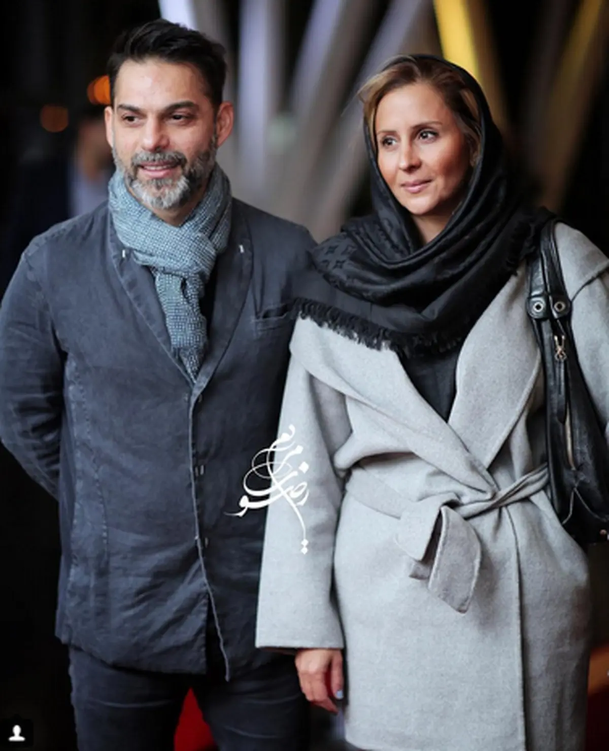 «پیمان معادی» در کنار همسرش/ عکس