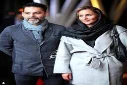 «پیمان معادی» در کنار همسرش/ عکس