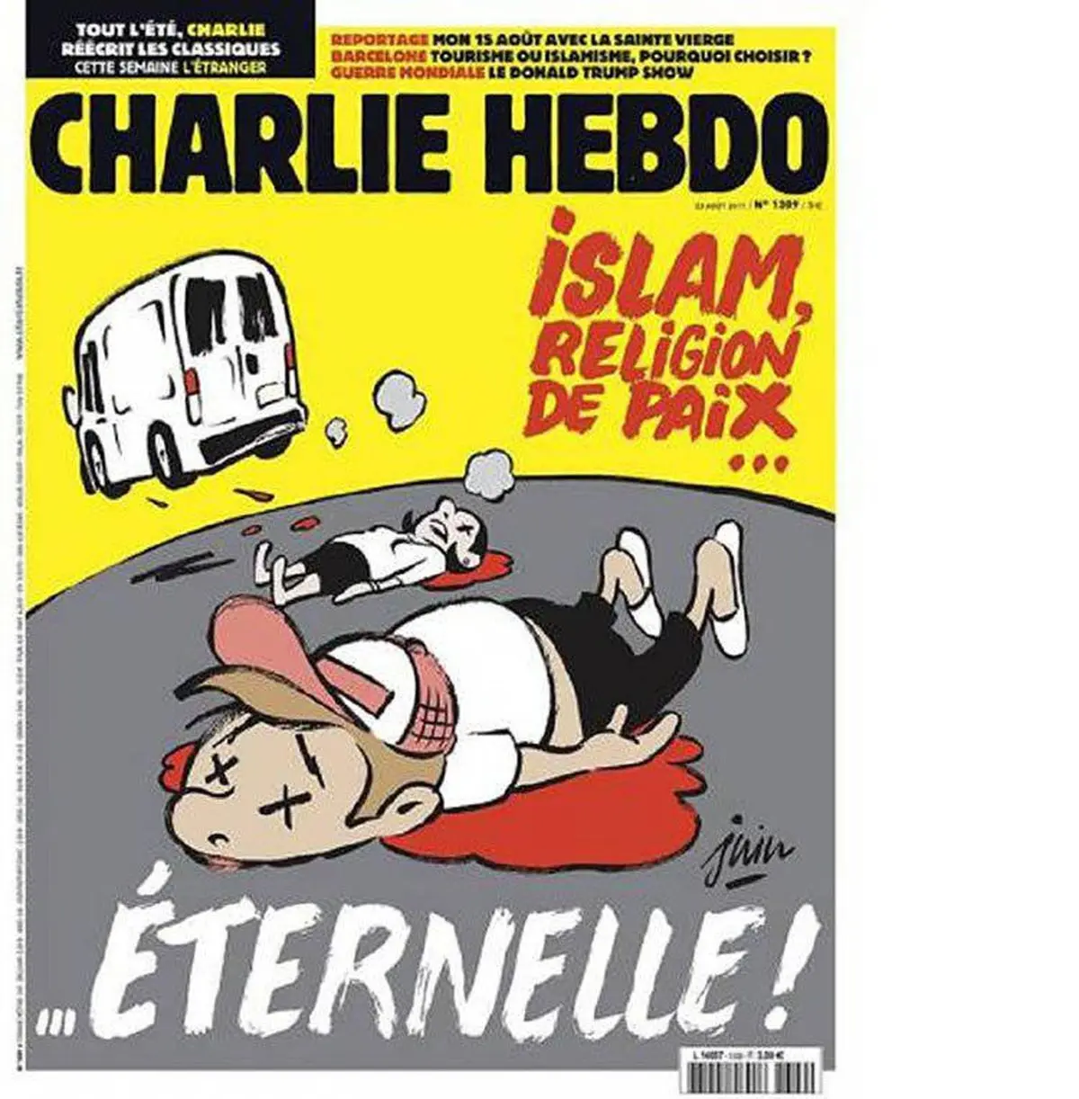 اهانت جدید نشریه شارلی ابدو به اسلام/ عکس