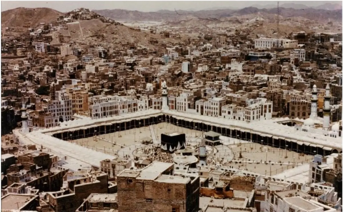 تصویر قدیمی و رنگی تازه‌منتشرشده از مکه و کعبه/ عکس