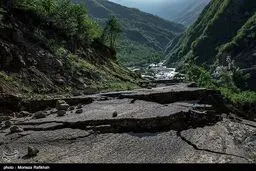 تصاویری از سیل و رانش مرگبار زمین در روستای کاکرود لات رودسر