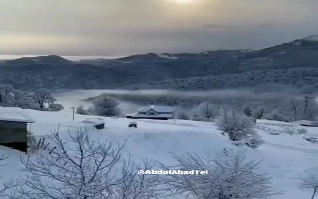 ببینید: زیبایی زمستان در ماسال گیلان