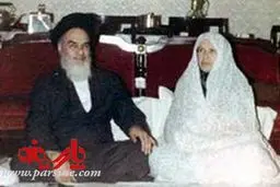 عکس دیده نشده از امام خمینی و همسر