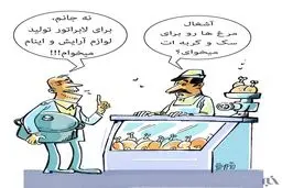 کاریکاتور/ لوازم آرایشی با ضایعات مرغ!