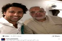 عکس/ فرهاد مجیدی در کنار مدیر پرسپولیسی
