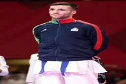 اعتراض مهدی‌زاده به ناداوری بر روی سکو / تصاویر