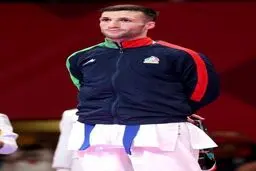 اعتراض مهدی‌زاده به ناداوری بر روی سکو / تصاویر