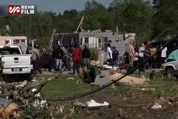 ببينيد: ادامه طوفان در امریکا و تخریب خانه‌ها