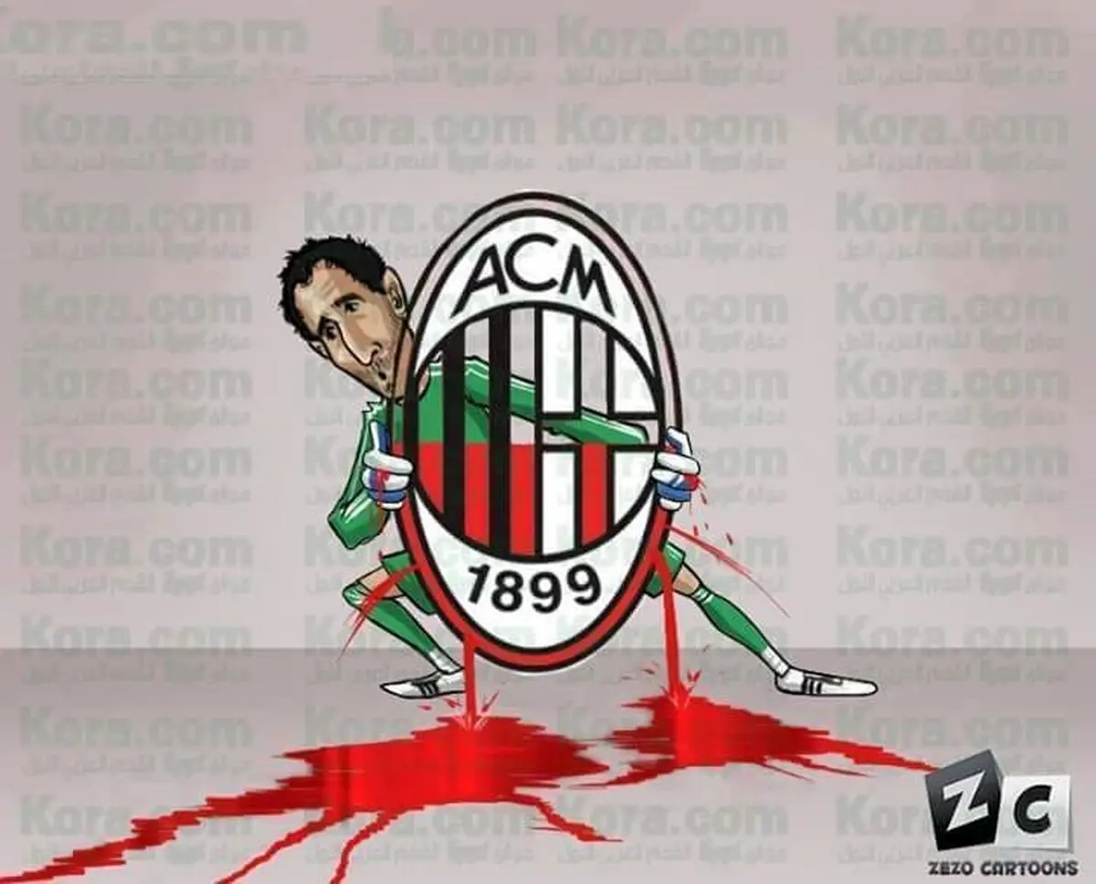 دیگو لوپز تنها ناجی میلان/کاریکاتور