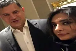 تصویری از لیندا کیانی در کنار فوتبالیست مشهور