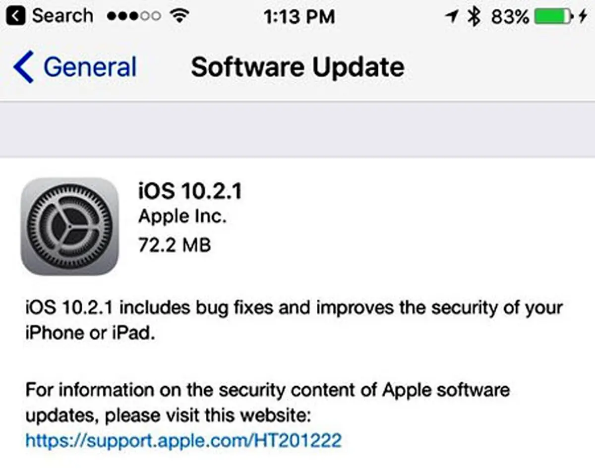 مشکلات زیاد iOS 10.2.1 برای کاربران