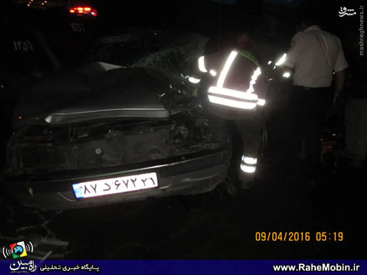 عکس/ کامیون پژو ۴۰۵ را پرس کرد