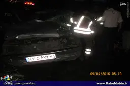 عکس/ کامیون پژو ۴۰۵ را پرس کرد