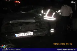 عکس/ کامیون پژو ۴۰۵ را پرس کرد