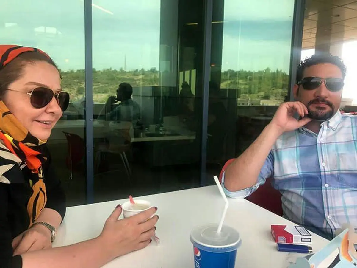 لاله صبوری و همسرش در رستوران /عکس