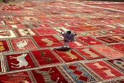قدیمی‌ترین نمونهٔ قالی جهان که تاکنون یافته شده/ عکس