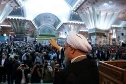 حواشی تصویری سخنرانی روحانی در روز کارگر