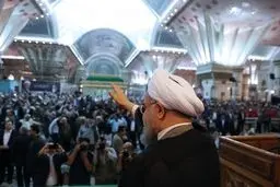 حواشی تصویری سخنرانی روحانی در روز کارگر