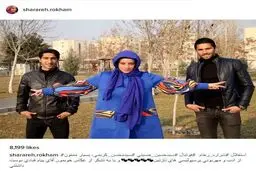 عکس :ژست جالب خانم بازیگر به همراه بازیکنان استقلال!