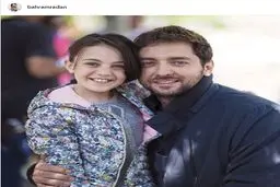 تصویری از بهرام رادان و دخترش را ببینید