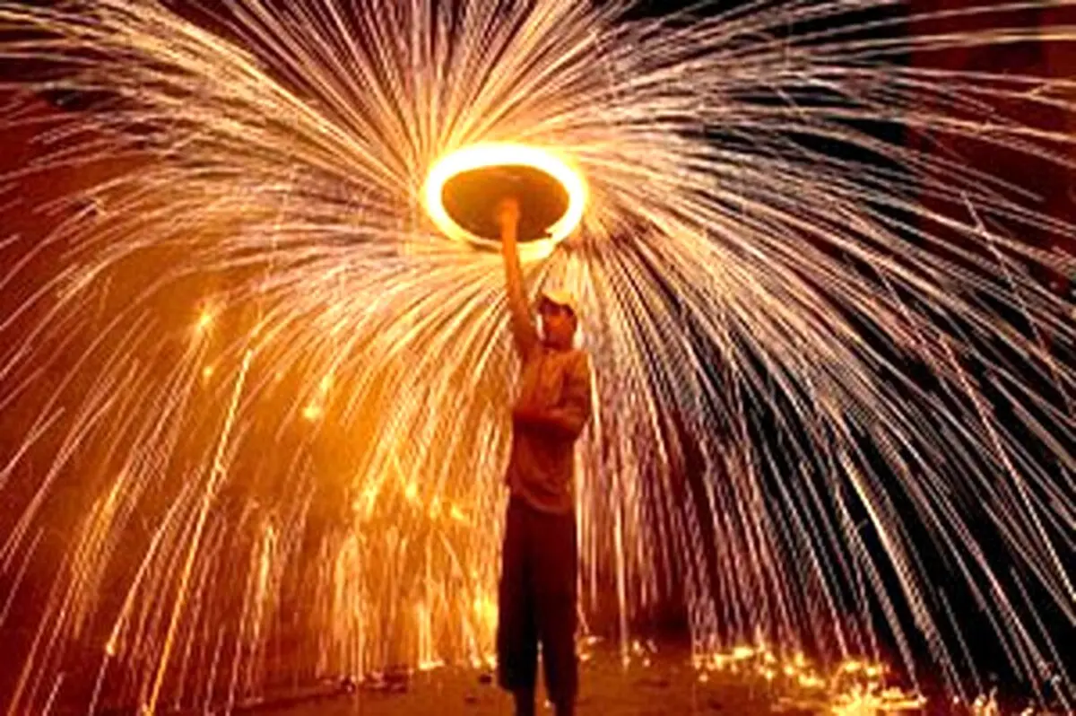 باورنکردنی؛ تهران در شب چهارشنبه‌سوری از آسمان