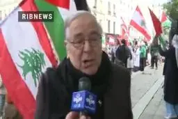 تظاهرات حمایت از لبنان و فلسطین در پاریس 